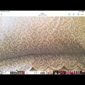 Beautiful hand made scroll pillow light blue